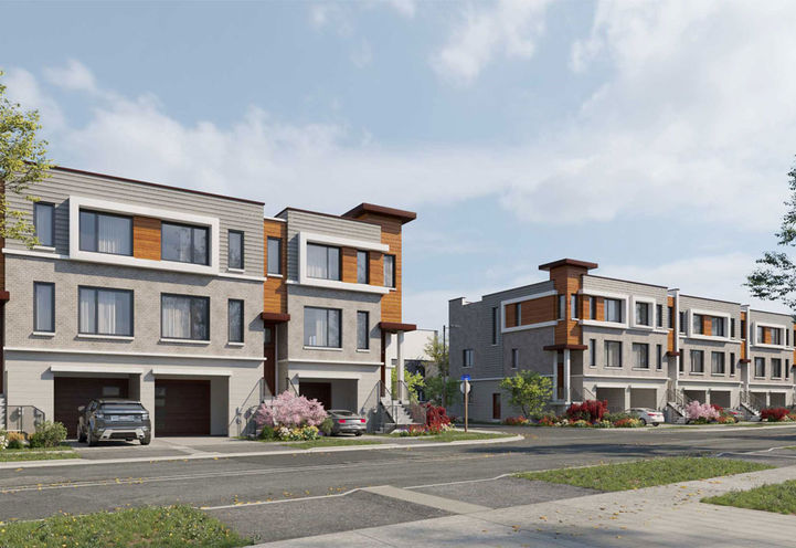 Harris Gate Towns View of Units at Road Intersection