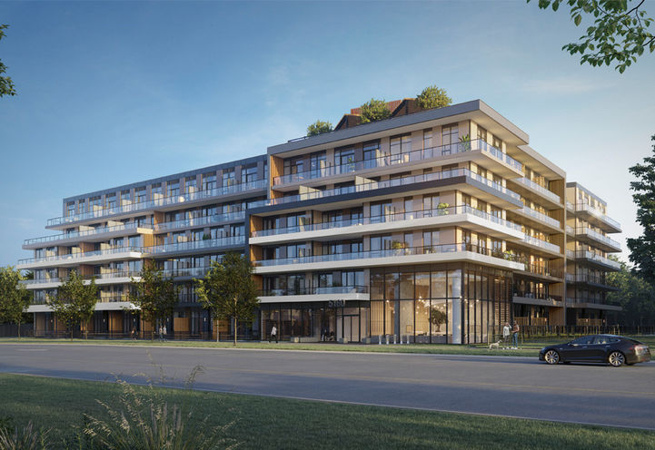 High Line Condos Exterior Street Level View of Building