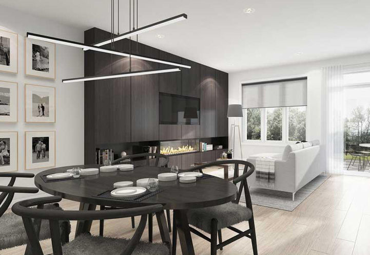 Dining Area Adjacent to the Living Room of High Point Towns