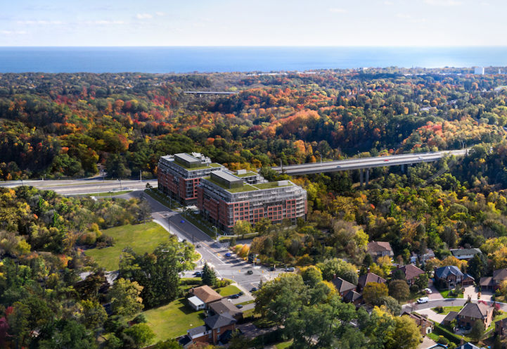 Highland Commons Condos 2 Aerial View of Buildings and Surroundings