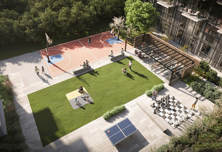 Highland Commons Condos 2 Aerial View of Outdoor Play Area