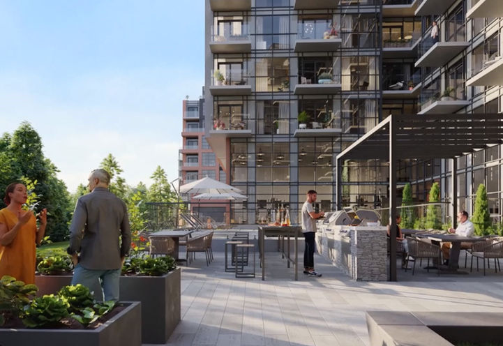 Highland Commons Condos 2 Garden Terrace with BBQ Area