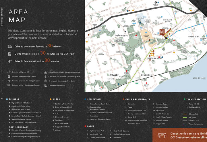 Highland Commons Condos, Area Map