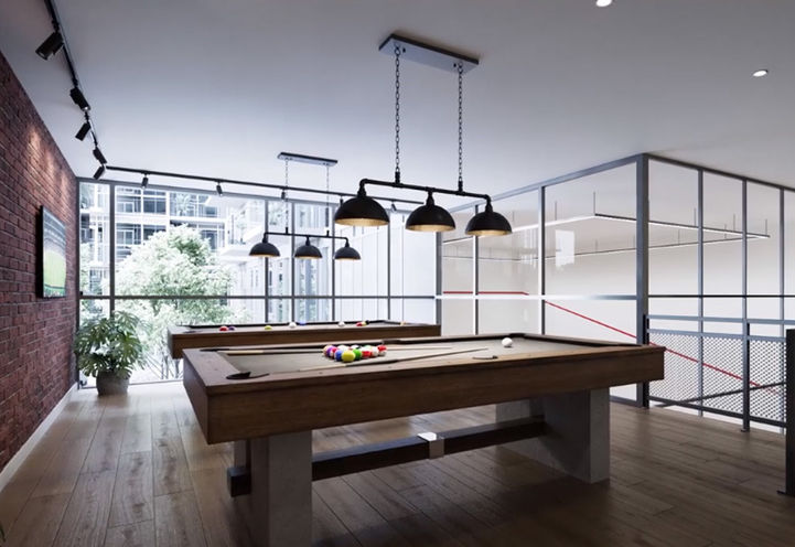 Highland Commons Condos Billiards Room