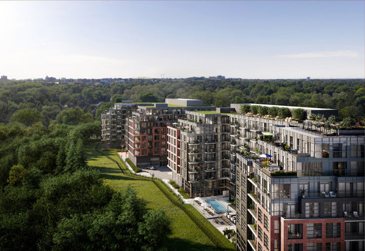 Highland Commons Condos Bird's Eye View of Exteriors and Green Space