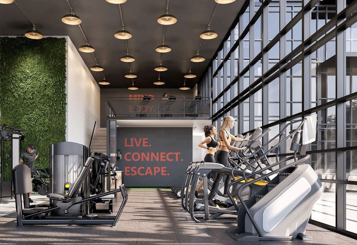 Highland Commons Condos Fitness Area with Cardio Workout Space