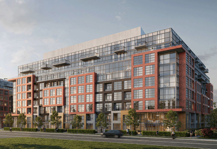 Highland Commons Condos Looking South to the Building Exterior