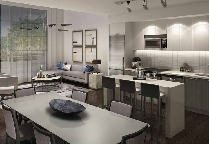 Highlight Condos Interior View of Open Concept Suite Living Space