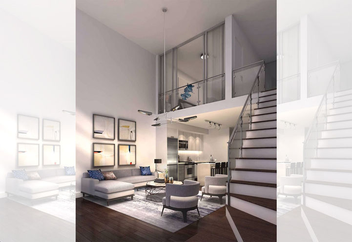 Highlight Condos Interior View of Two Level Loft Unit