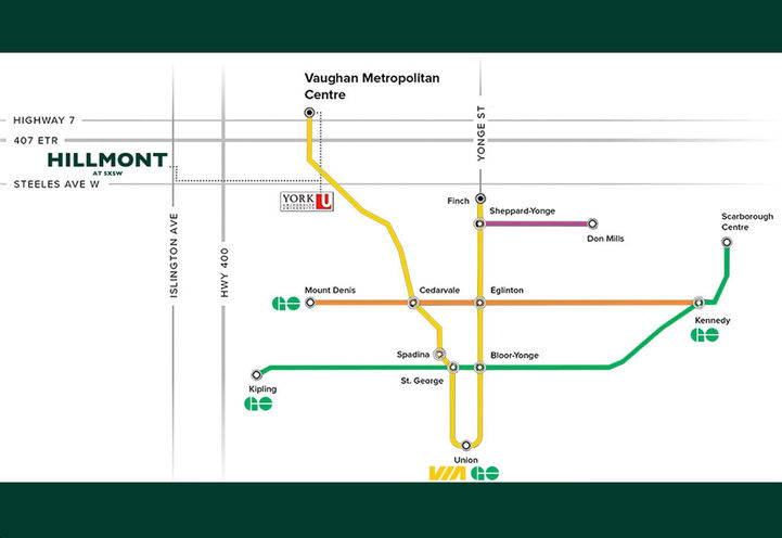 Hillmont at SXSW Condos Connecting Transit Map
