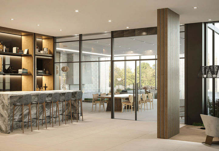 Hillmont at SXSW Condos 2 Final Tower Lobby and Bar