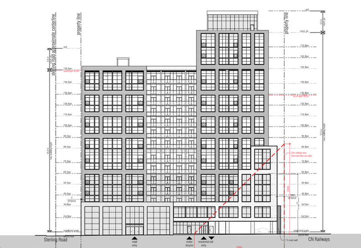 House of Assembly at Sterling Junction Condos East West Elevation