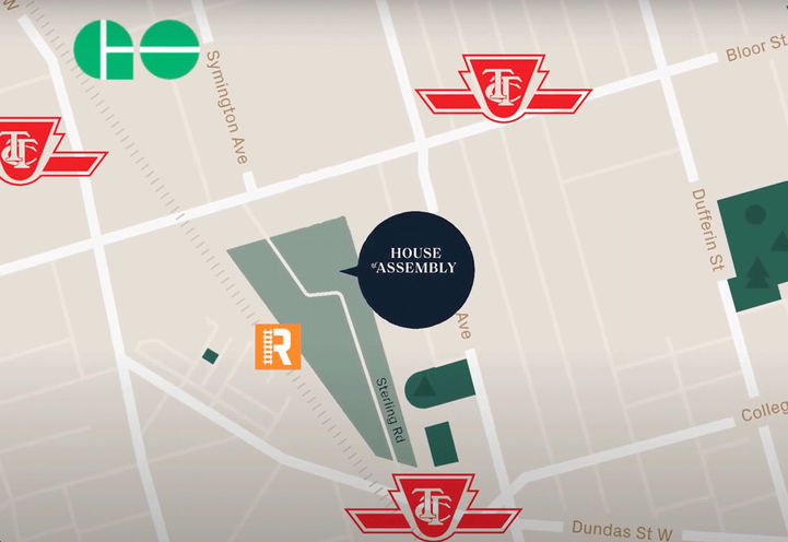 House of Assembly at Sterling Junction Condos nearby Transit