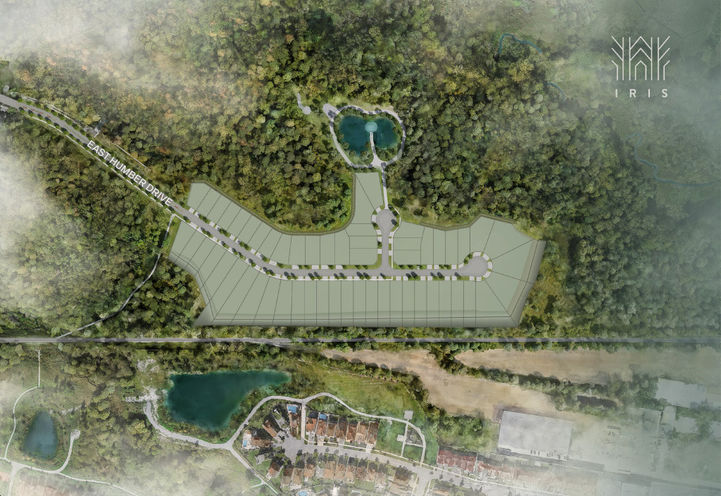 Iris Estates Aerial View of Project Site Plan