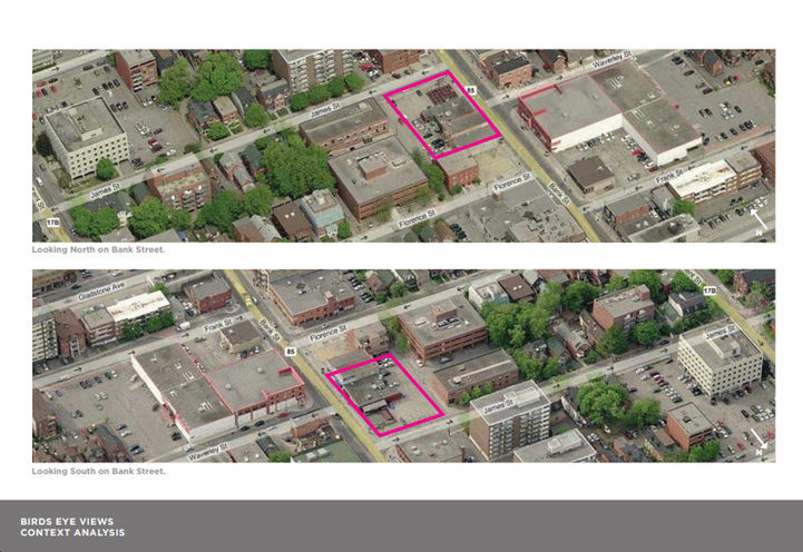 Birds Eye View Looking North and South on Bank Street