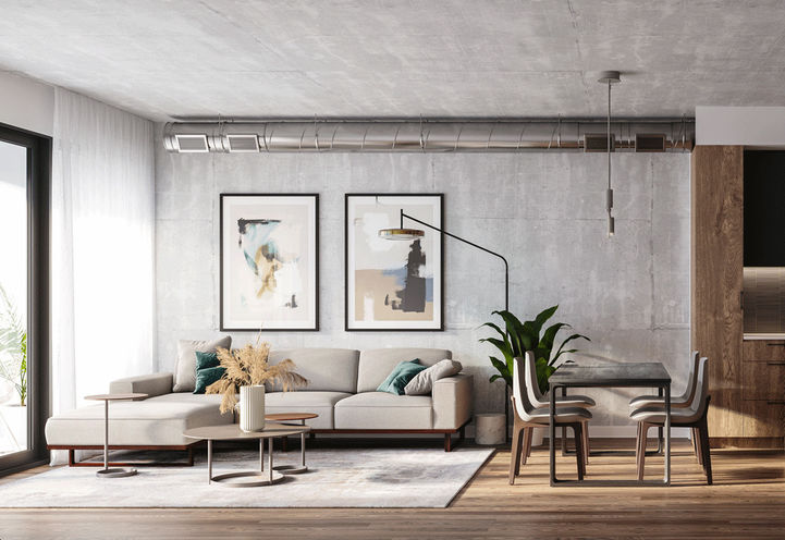 James House Condos- Living Room and Dining Area Suite Interior