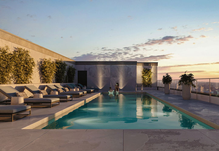 James House Condos- Terrace Outdoor Pool with Loungers