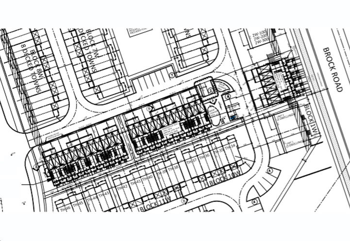 Architects Conceptual Site Plan for 2620 Brock Road Towns