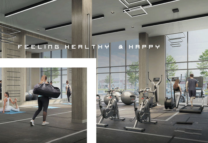 Joy Station Condos 2- State of the Art Fitness Centre  with Spin studio, Yoga studio and Zen