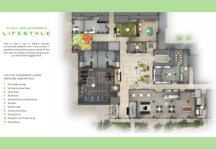 Joy Station Condos Building Amenity Map