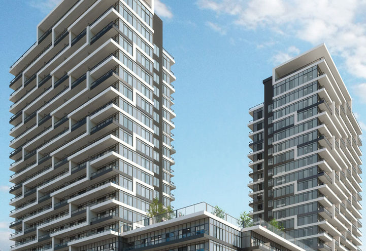 Joy Station Condos Close Up View of Tower Exteriors