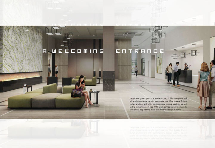 Joy Station Condos Lobby with Seating and Concierge