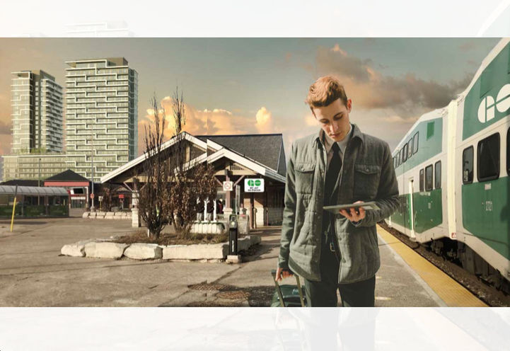 Joy Station Condos Looking at the Towers From the GO Train Platform