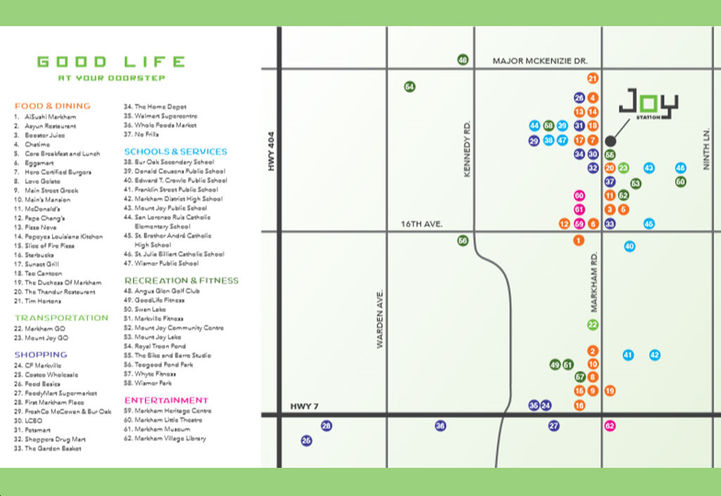 Joy Station Condos Neighbourhood Amenity Map