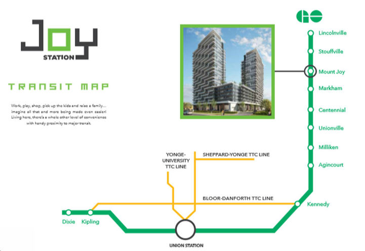 Joy Station Condos Transit Map