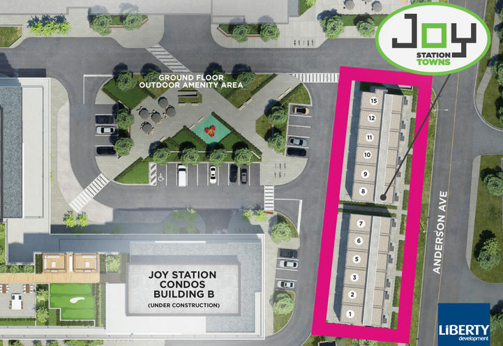 Joy Station Towns Aerial View of Site Plan
