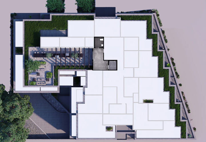Junction Square Condos Aerial View of 6th Floor Amenity Plan