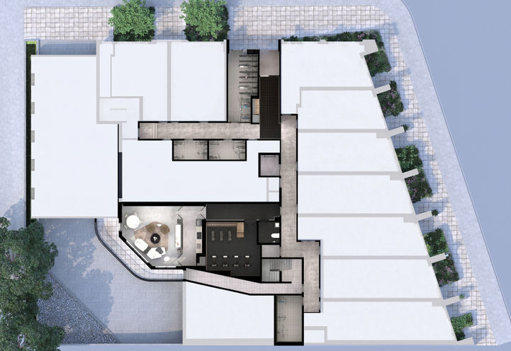Junction Square Condos Aerial View of Ground Floor Amenity Plan