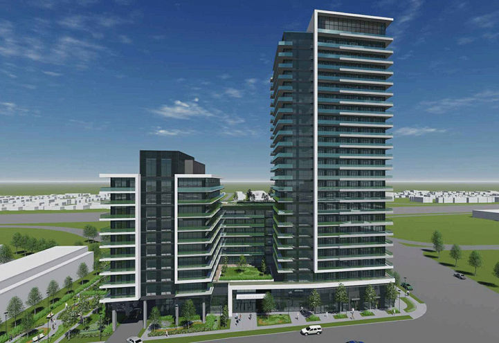 Birds Eye View of K01 Condos Exteriors - Former Design