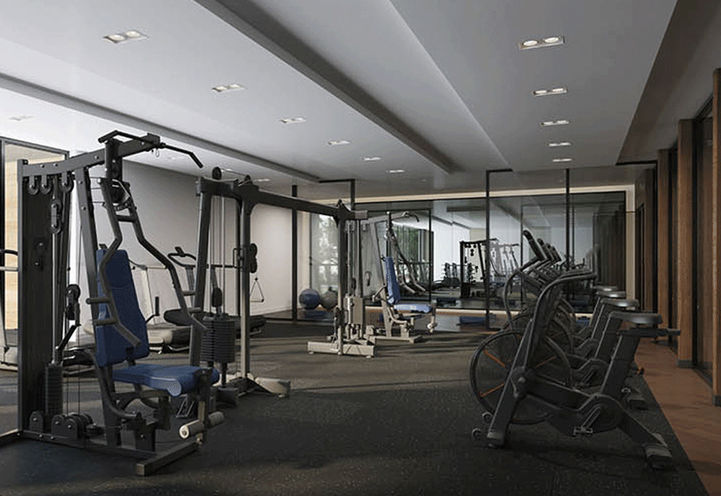 King Terraces Condos- Fitness Centre with Cycling Bike and Weight Machines