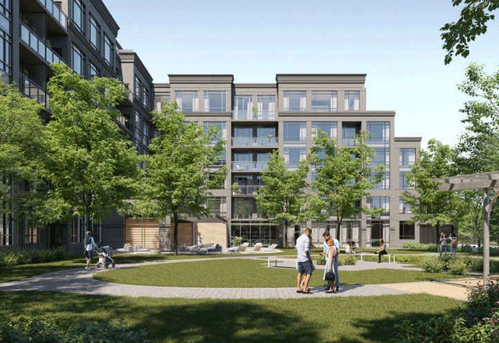 King Terraces Condos- Landscaped Courtyard Space with Outdoor Seating