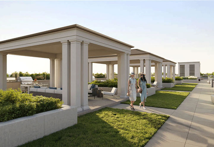 King Terraces Condos- Rooftop Cabanas with BBQ Area