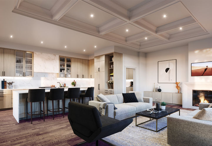 King's Calling Open Concept Kitchen and Living Room