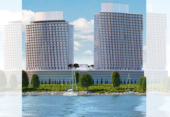 LJM Harbourfront Close Up View of Towers From Over the Lake