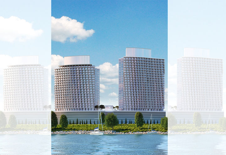LJM Harbourfront Daytime View of Towers From Across the Lake