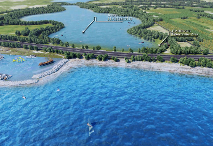 Looking to the Jordan Harbourfront