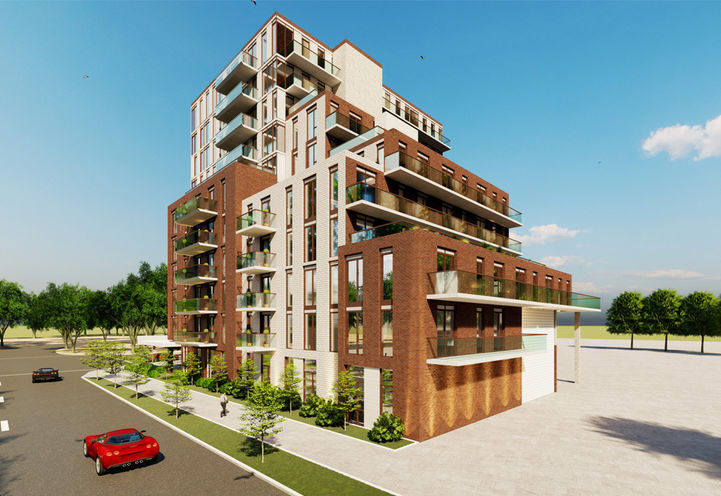 LJM Landing Condos Exterior View of Balconies and Terraces