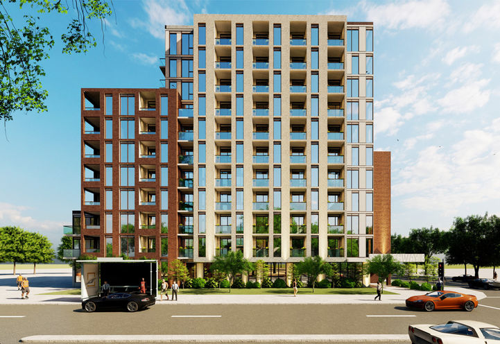 LJM Landing Condos Front Exterior Building View