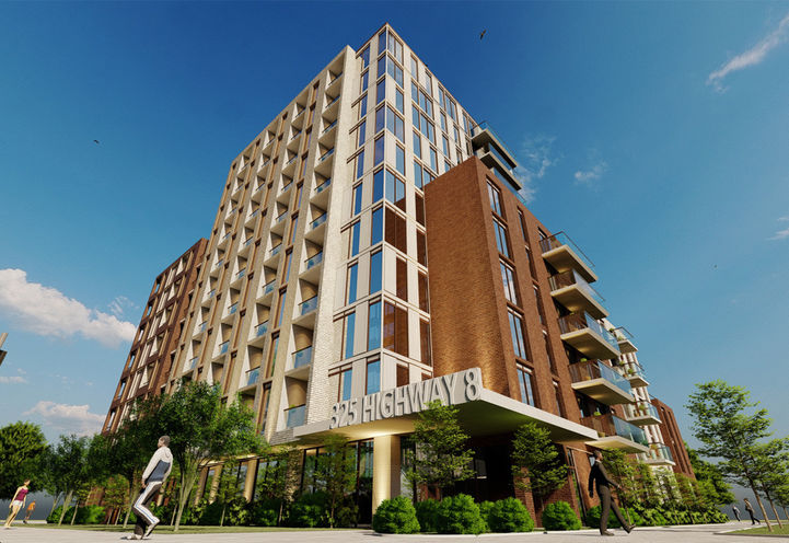 LJM Landing Condos Looking at Tower Exteriors