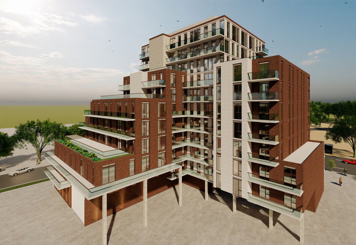 LJM Landing Condos Rear Exterior View of Building