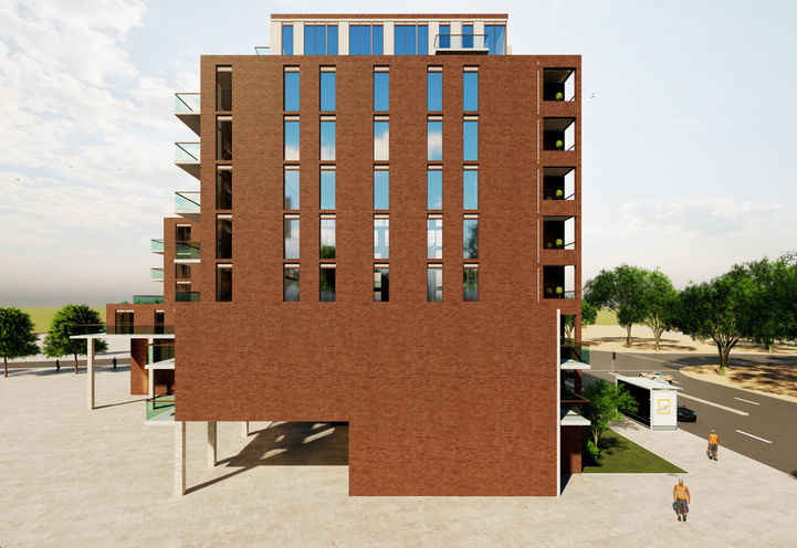 LJM Landing Condos Side Exterior View of Building