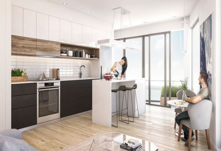 Kitchen in Lake and East Condos