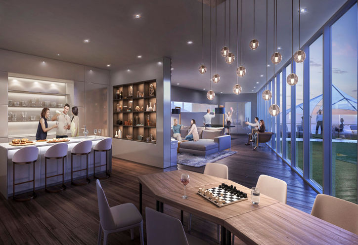 Lake and East Condos Party Room