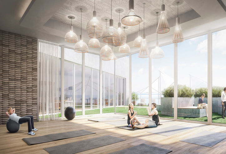 Yoga Room in Lake and East Condos