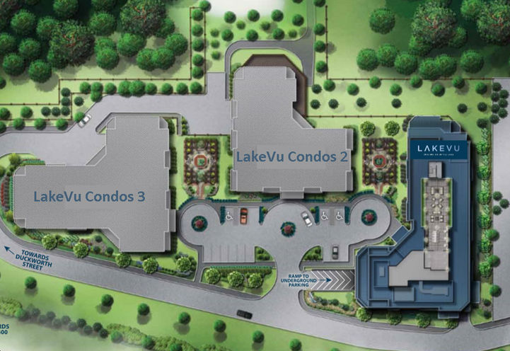 LakeVu Condos 3 Aerial View of Site Plan
