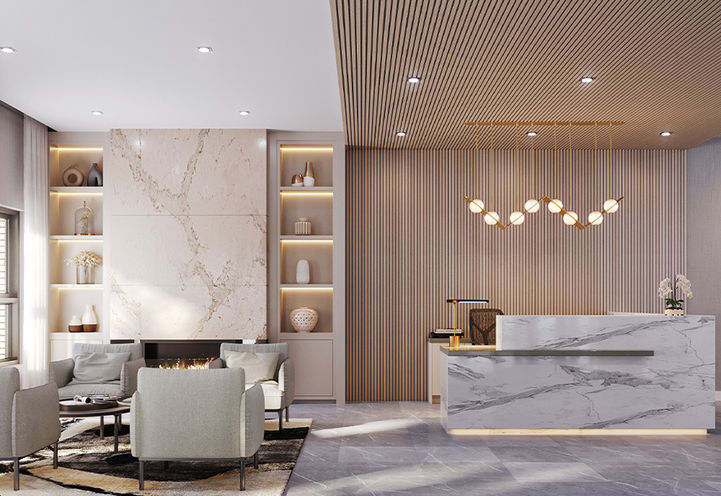 LakeVu Condos 3 Lobby with Concierge and Lounge Area